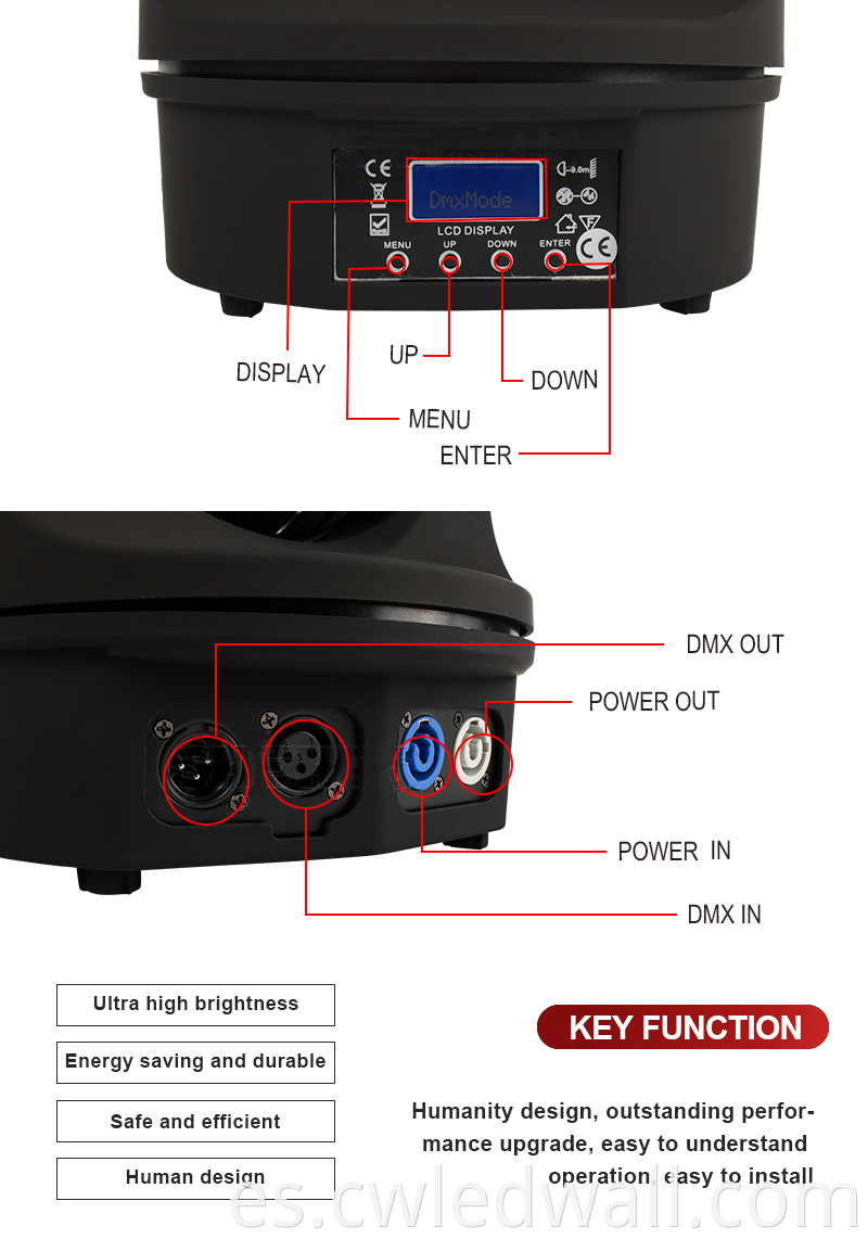 6×15W Mini Bee Eye Stage Lights Disco